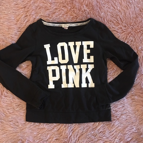 PINK Victoria's Secret Sweaters - Pink Victoria Secret Black Pull Over Sweater